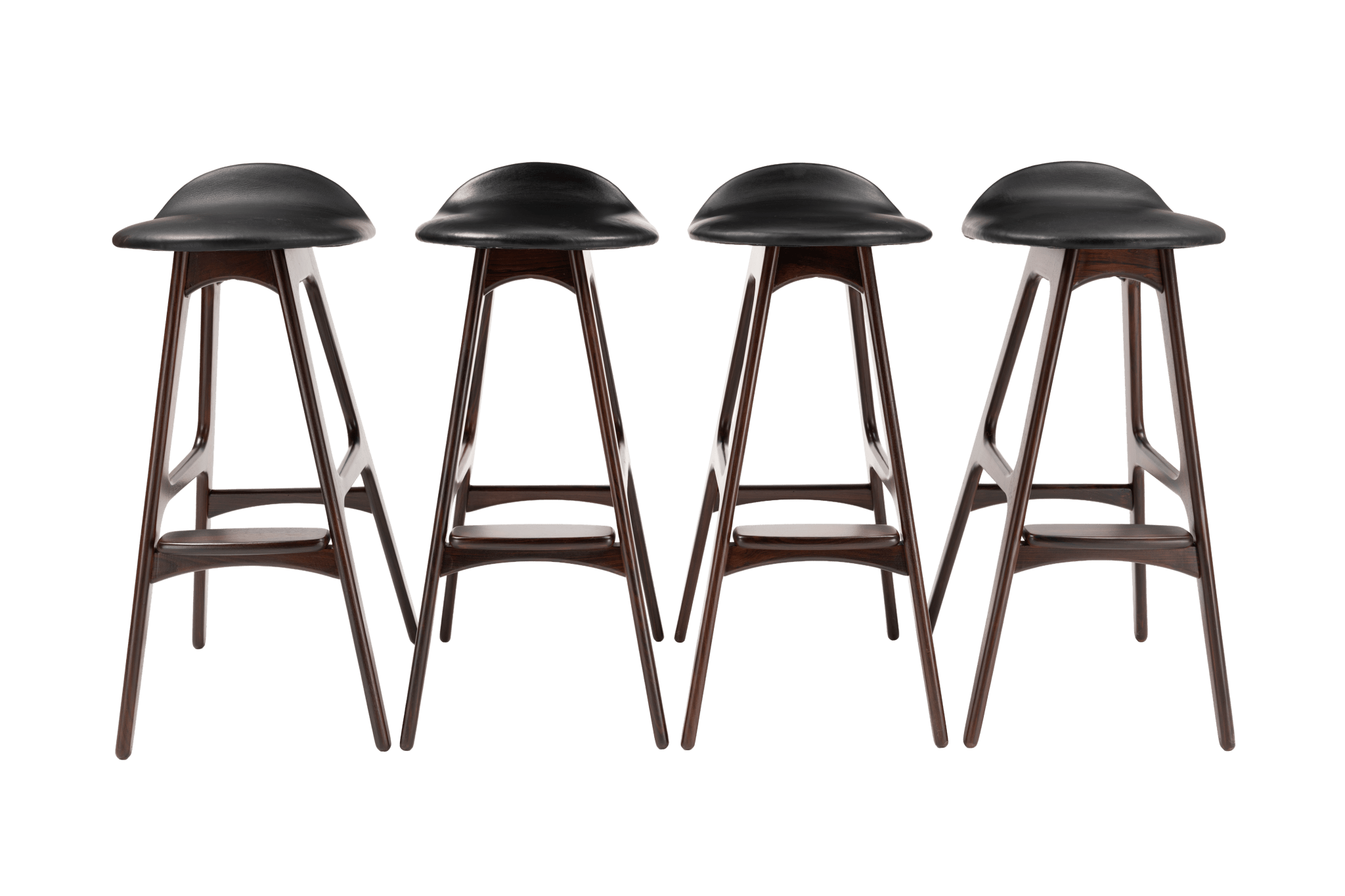Erik Buch Rosewood Stool Set With Leather Seat – Egg Culture
