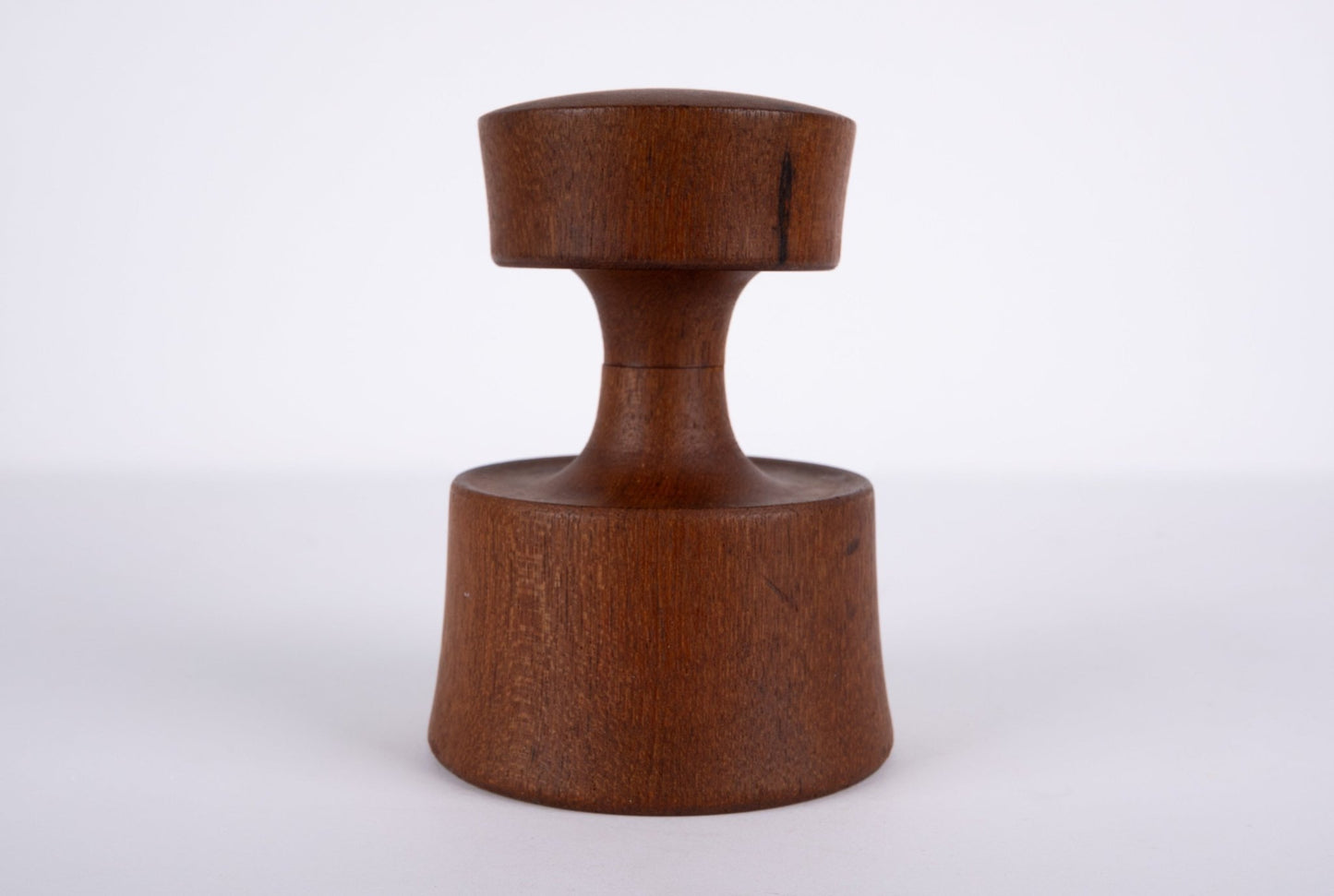 Jens Quistgaard Danish teak peppermill from the 1950s with sculptural mid-century modern design by Dansk