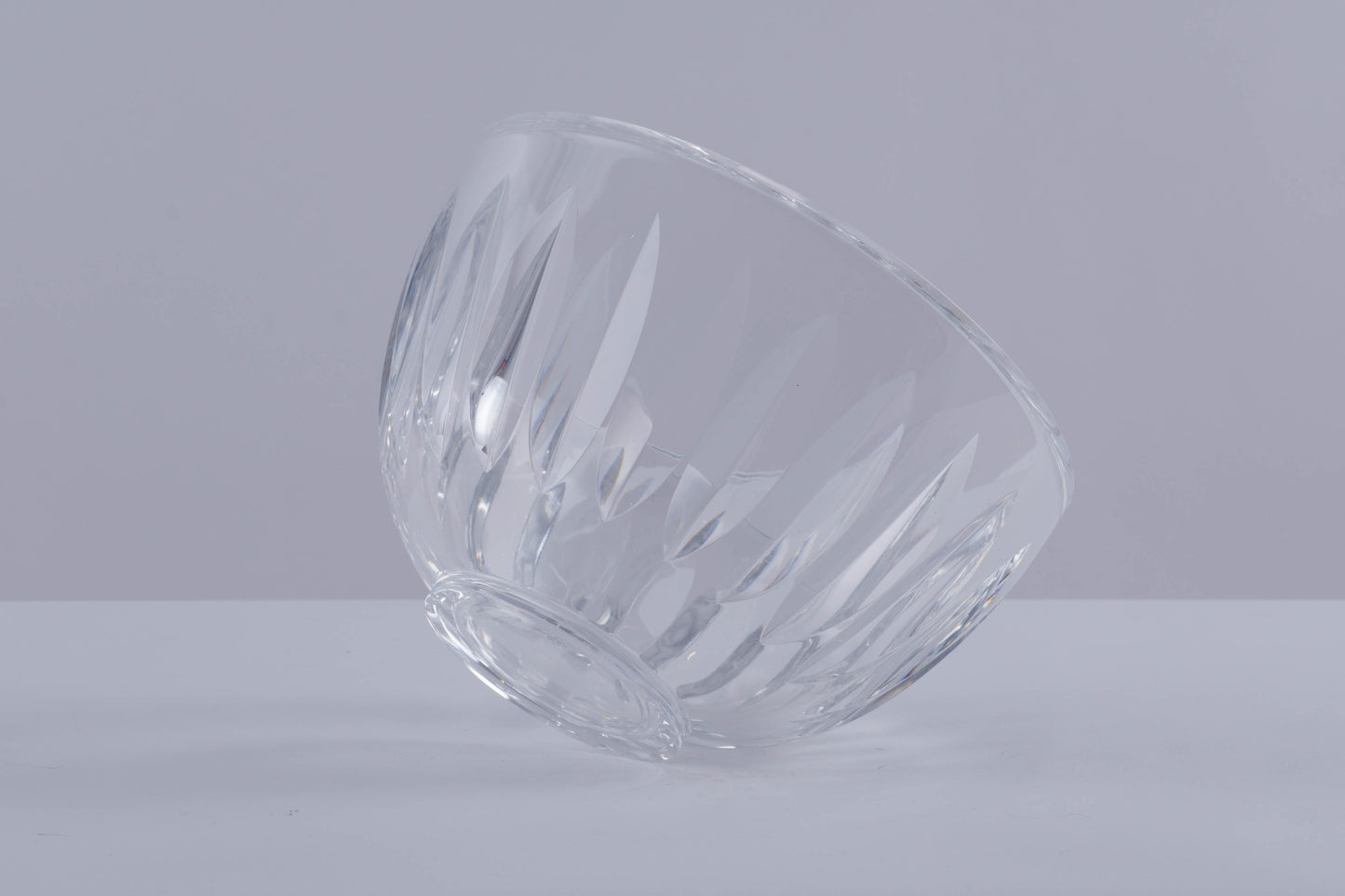 Orrefors Wedge Cut Crystal Bowl