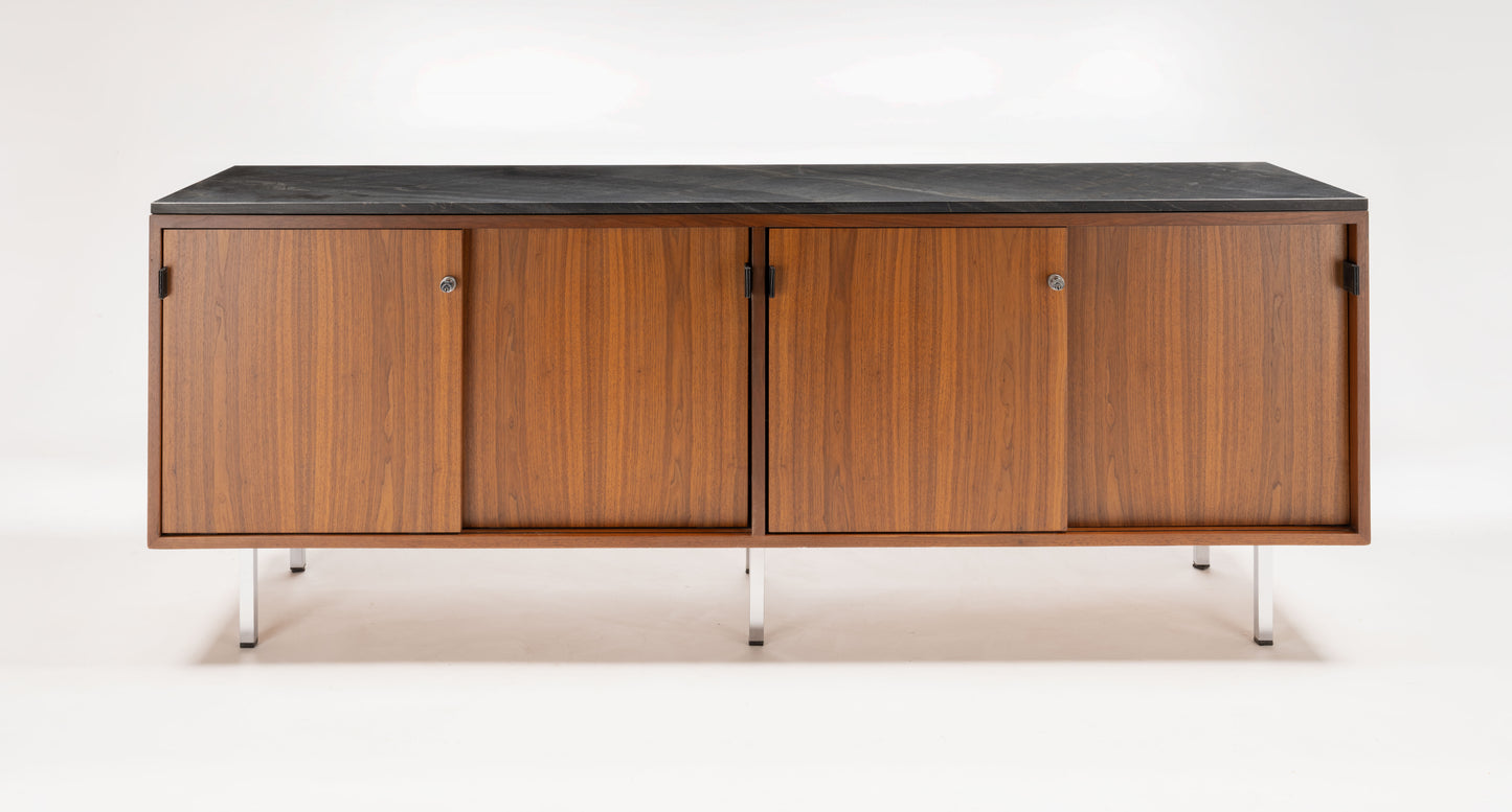 Florence Knoll Credenza with Black Marble Top