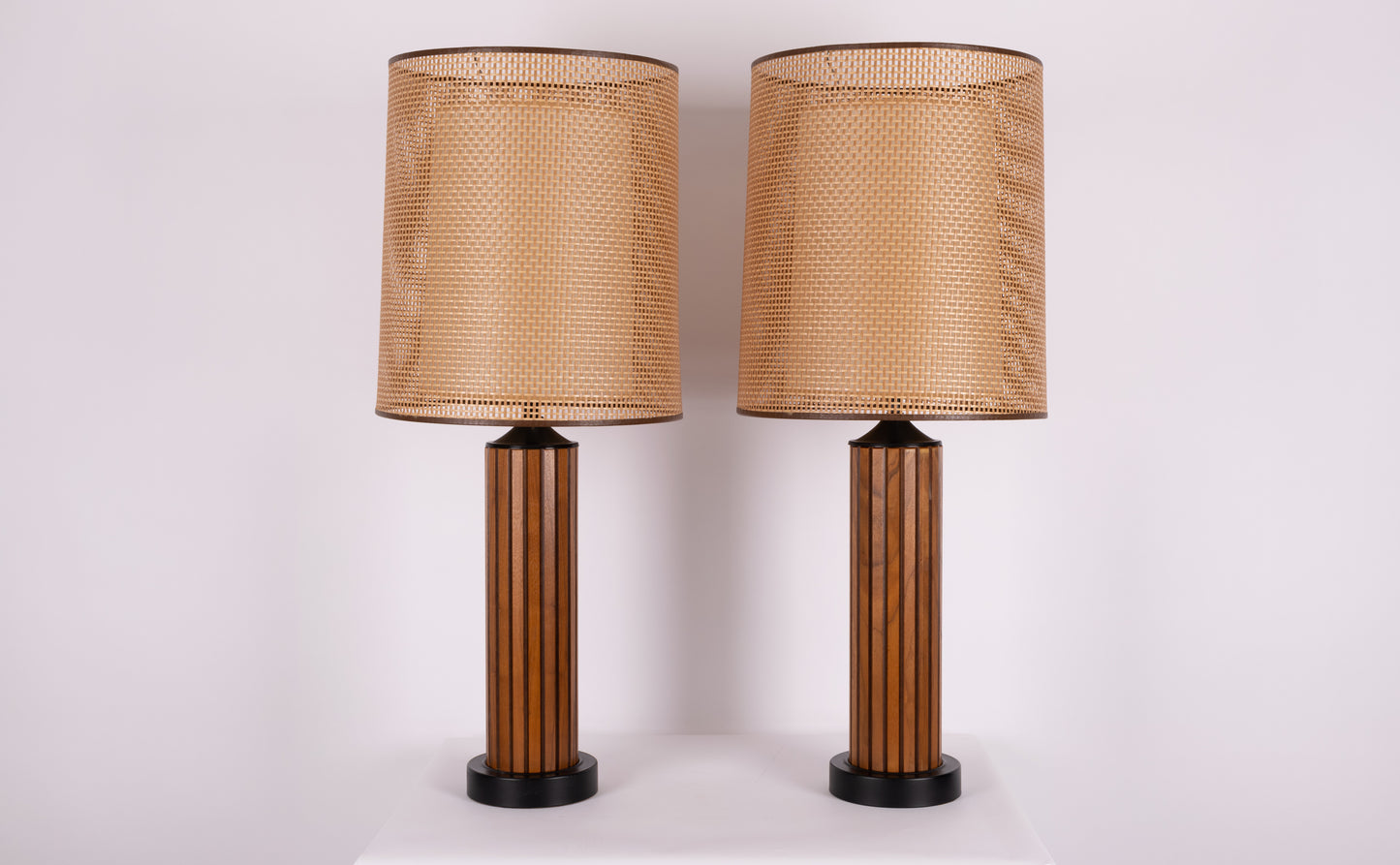 Gruvwood Fluted Wood Table Lamps