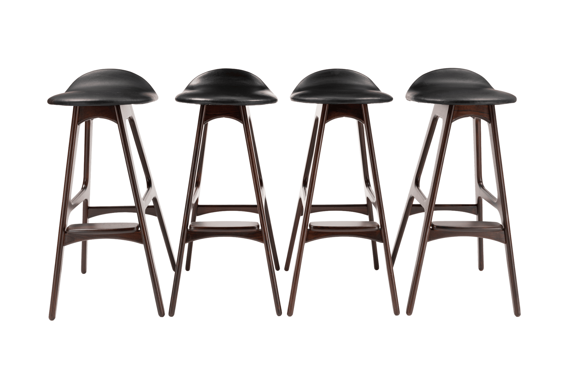 Erik Buch Rosewood Stools With Leather Seat – Egg Culture