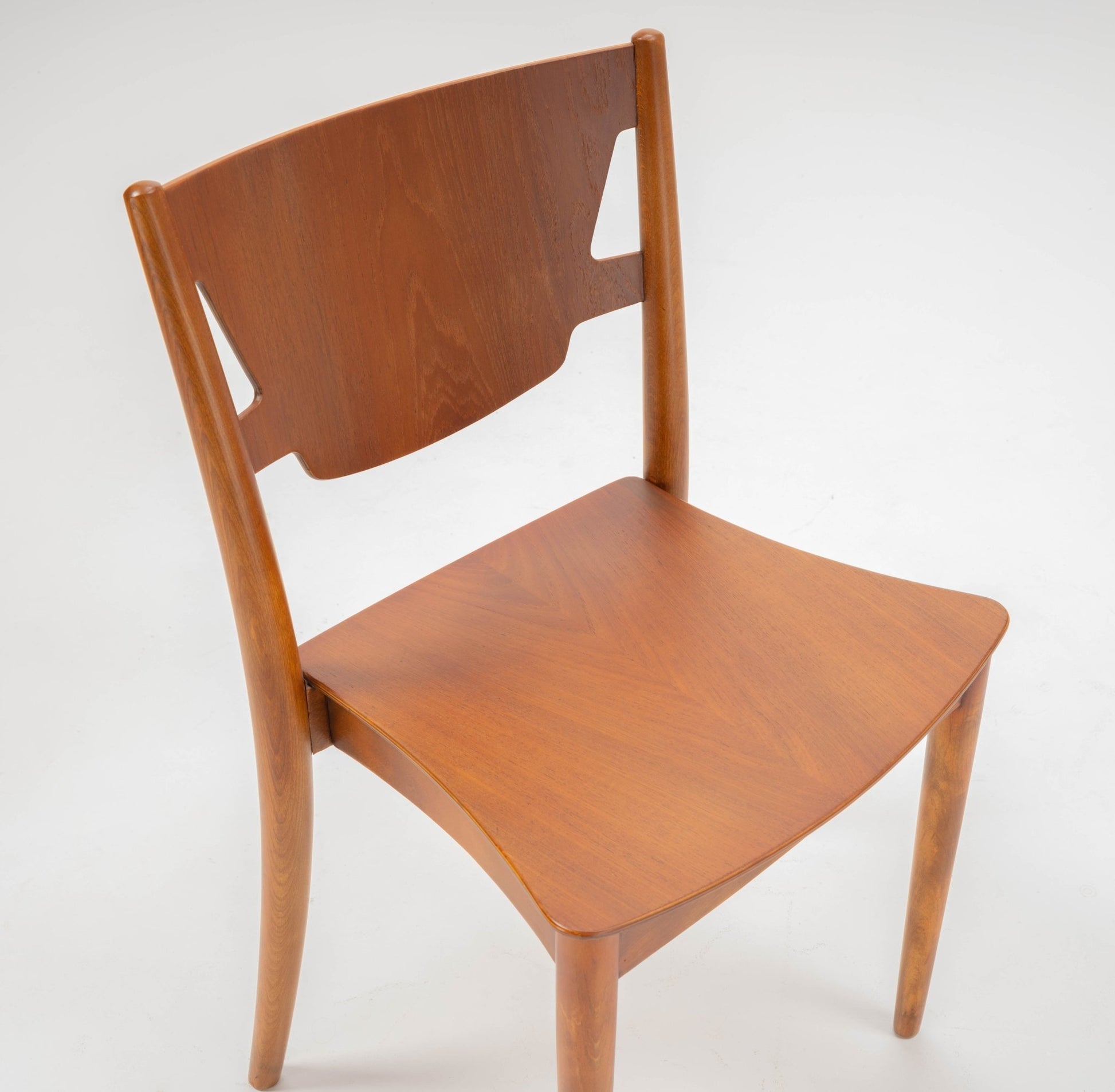 1950s Danish mid-century modern desk chair by Hvidt & Molgaard with curved teak back and beech frame