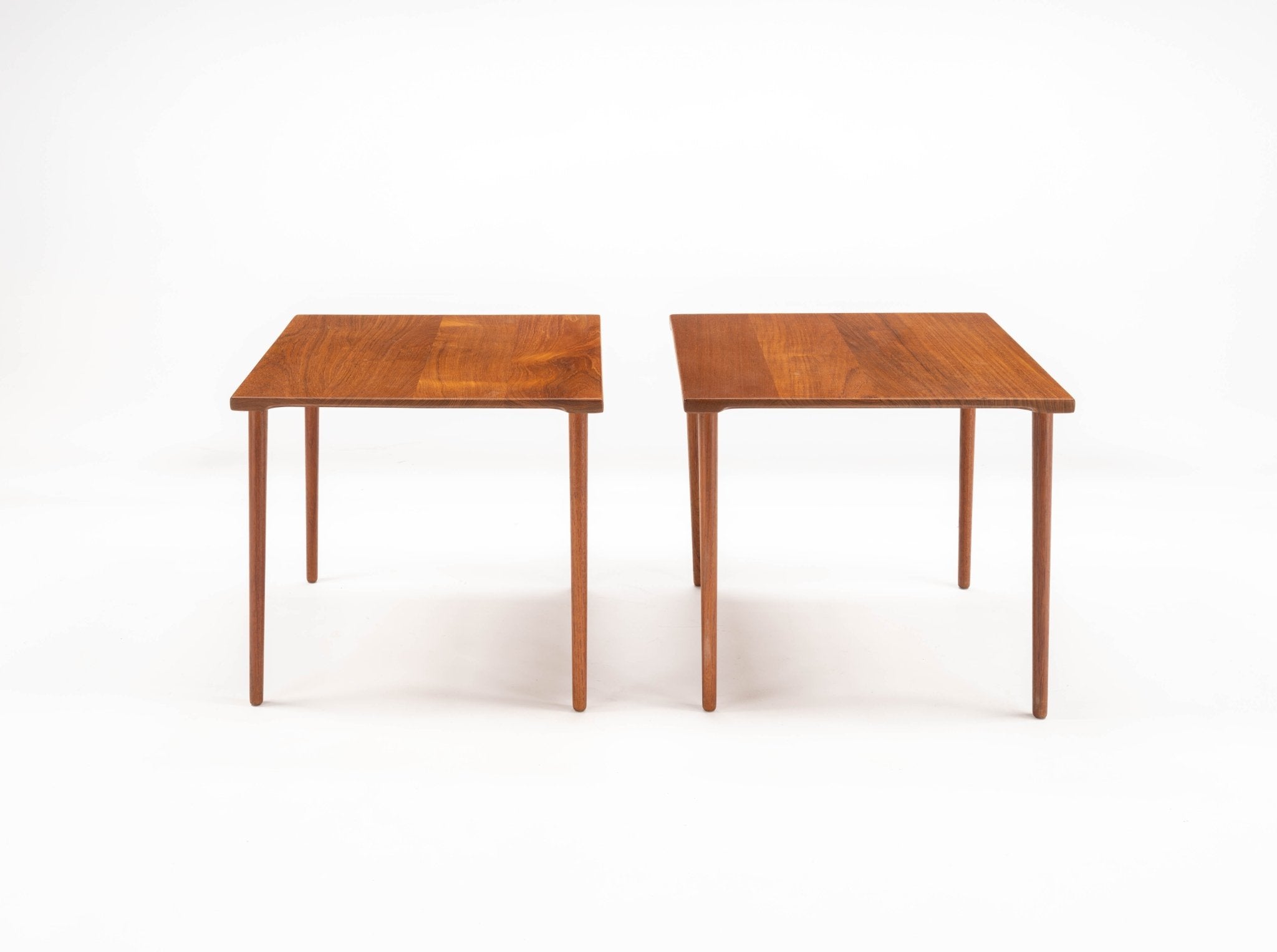 Peter Hvidt Solid Teak Side Tables – Egg Culture