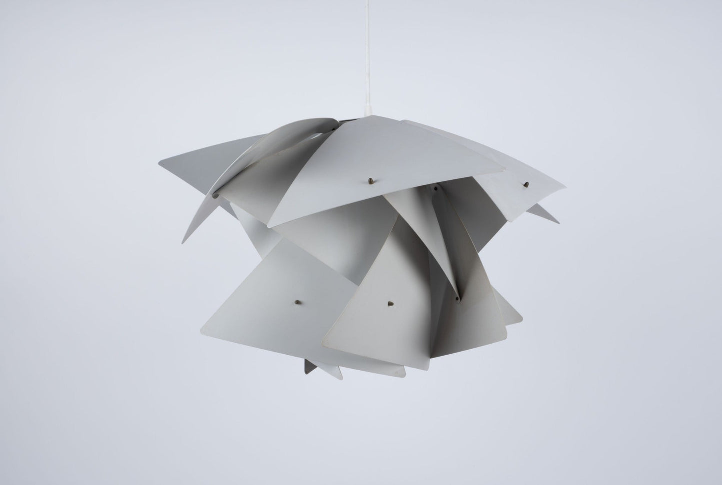 Preben Dal "Trigon" pendant lamp from the Symfoni series with sculptural geometric design, original condition and logo.