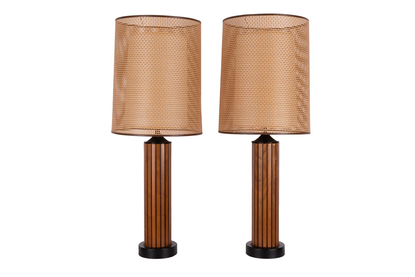 Gruvwood Fluted Wood Table Lamps