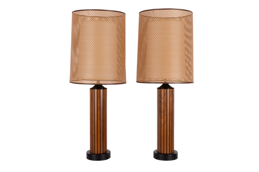 Gruvwood Fluted Wood Table Lamps