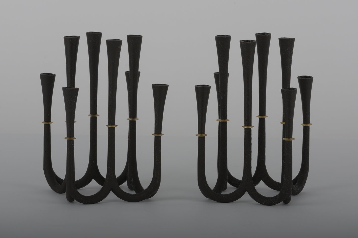Jens Quistgaard Cast Iron "Candelabra" Set