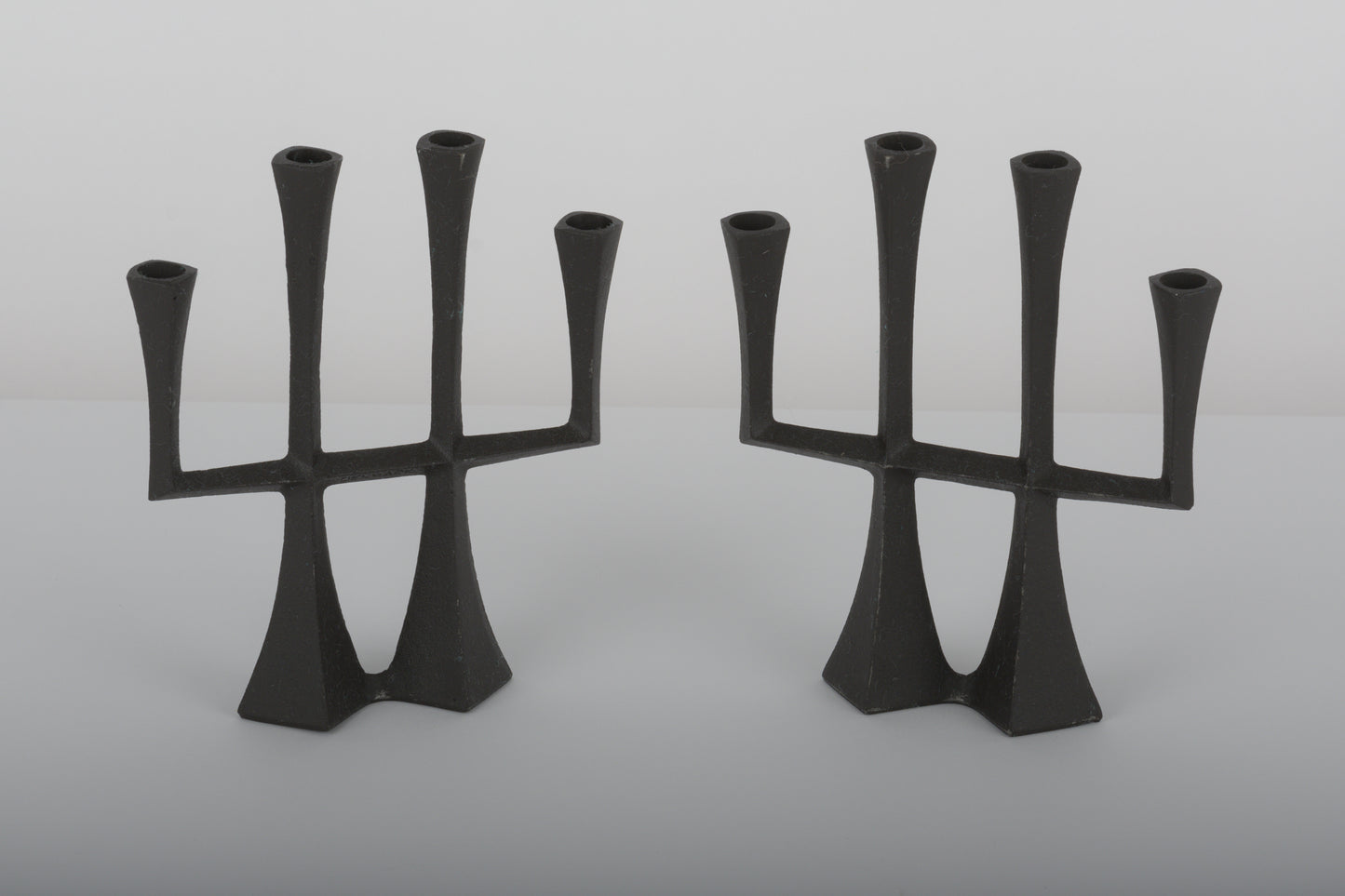 Jens Quistgaard Cast Iron Candle Holder Set