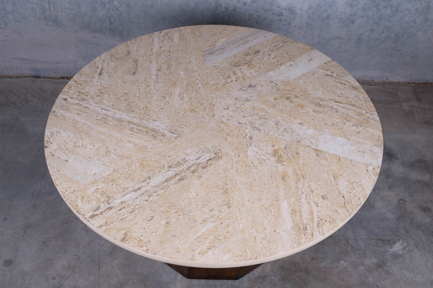Harvey Probber Travertine Cocktail & Arcade Base
