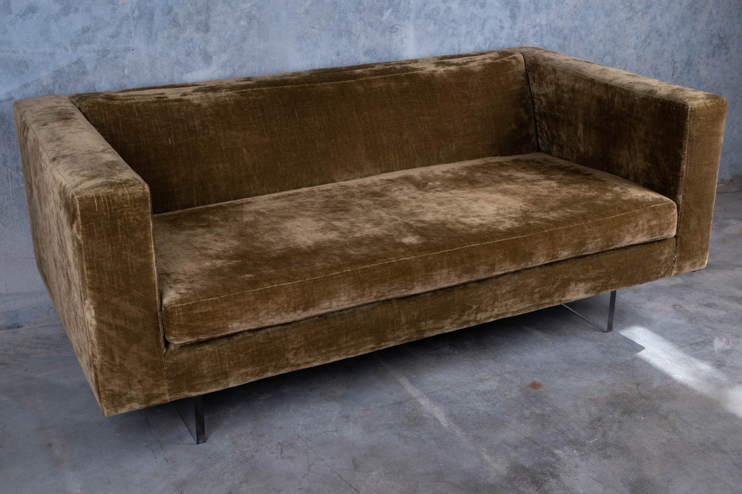 Harvey Probber Lucite Legs Settee Pair