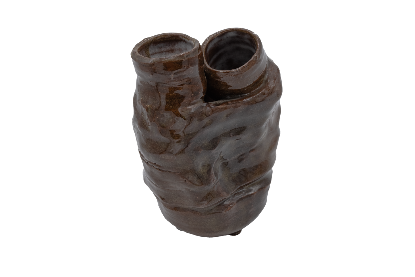 Dual Neck Pottery Vase