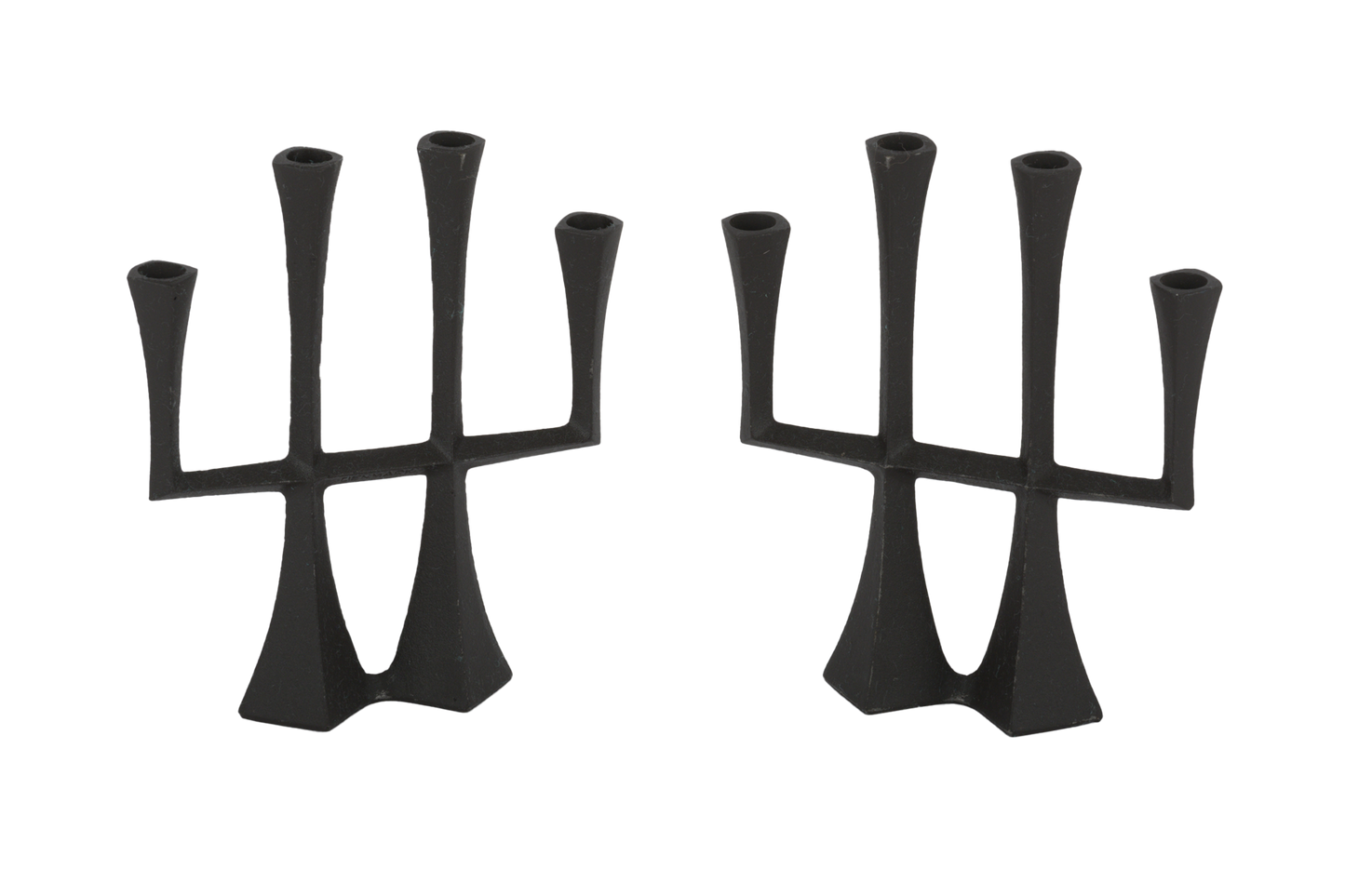 Jens Quistgaard Cast Iron Candle Holder Set