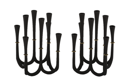 Jens Quistgaard Cast Iron "Candelabra" Set