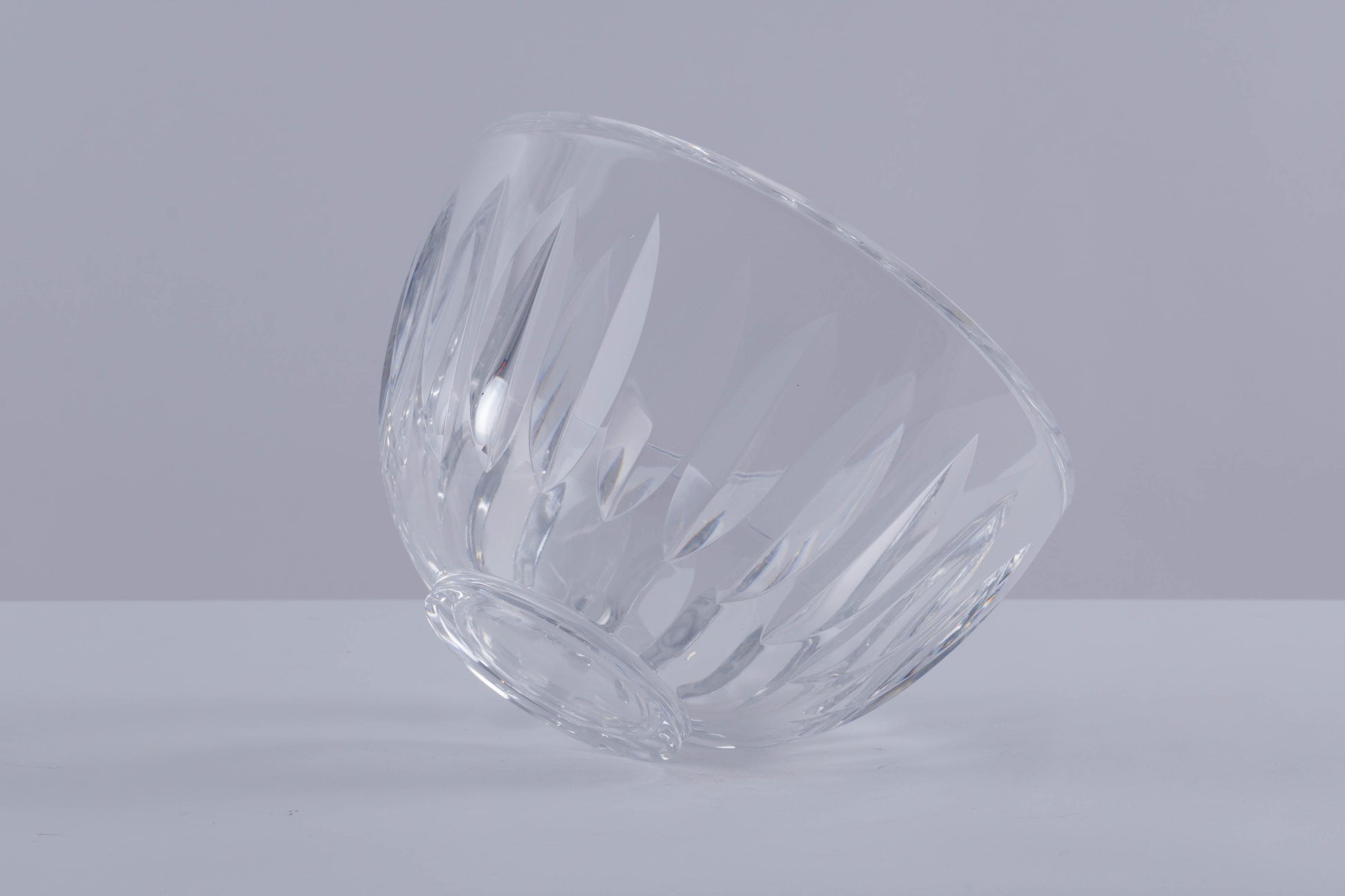 Orrefors Wedge Cut Crystal Bowl
