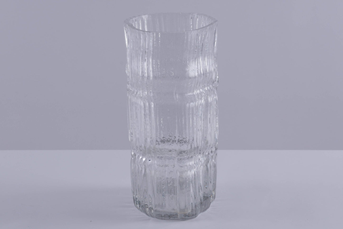 Rosenthal Studio Line glass vase designed by Tapio Wirkkala with textured glacier-like exterior from the 1960s