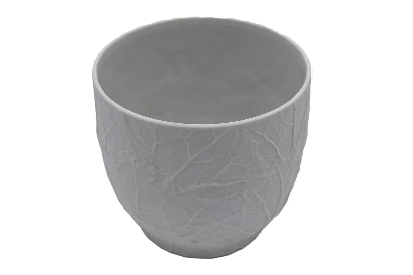 Heinrich & Co. Raised Leaf Bisque Vase